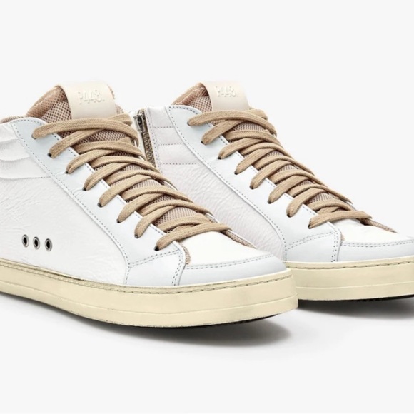 P448 high top white patent leather sneakers size (38) US SIZE 7.5 - 8 womens - Picture 14 of 14